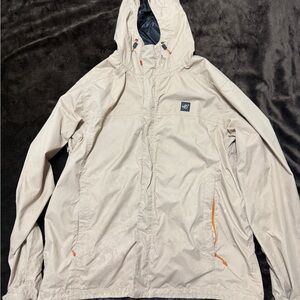 Dutch Bros Cream Windbreaker Jacket with Hood